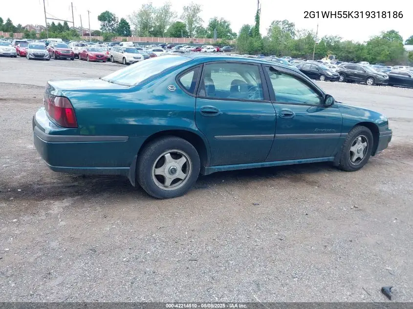 2001 Chevrolet Impala Ls VIN: 2G1WH55K319318186 Lot: 42214510