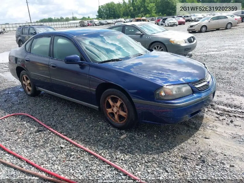 2001 Chevrolet Impala VIN: 2G1WF52E319202359 Lot: 42250451