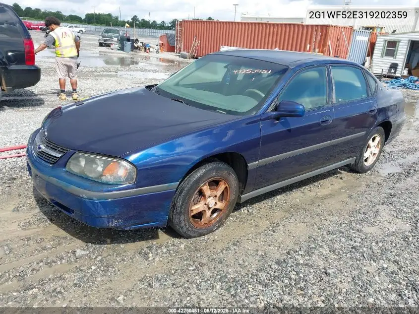 2001 Chevrolet Impala VIN: 2G1WF52E319202359 Lot: 42250451