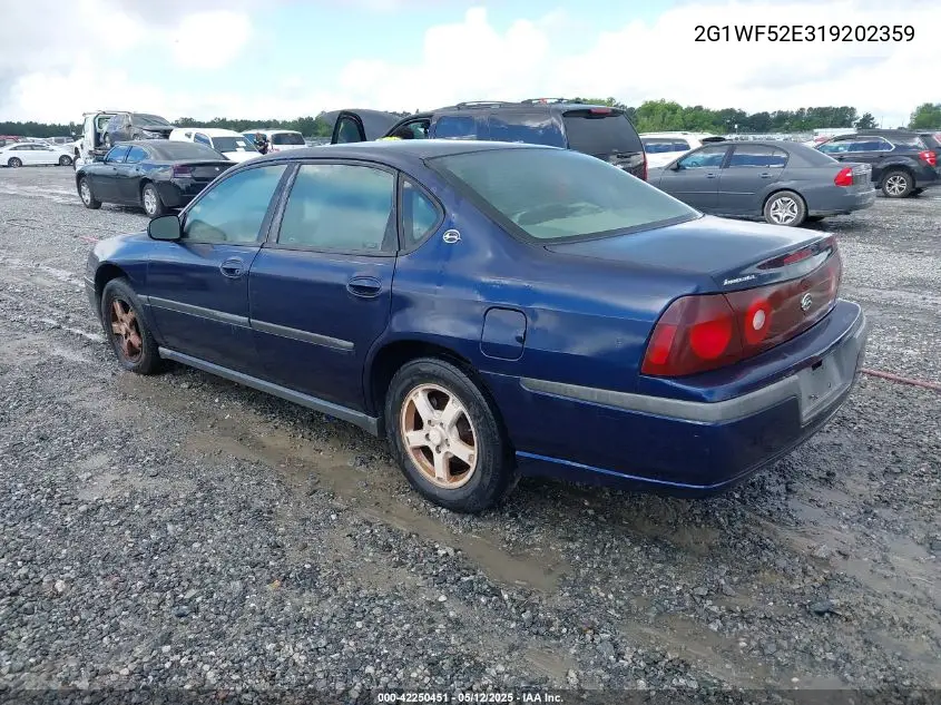 2001 Chevrolet Impala VIN: 2G1WF52E319202359 Lot: 42250451