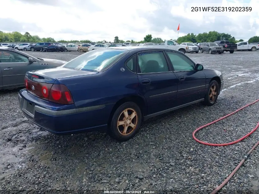 2001 Chevrolet Impala VIN: 2G1WF52E319202359 Lot: 42250451
