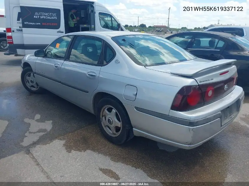 2001 Chevrolet Impala Ls VIN: 2G1WH55K619337122 Lot: 42610687