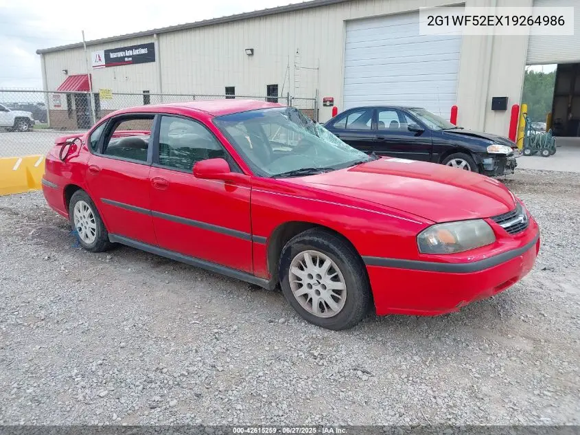 2001 Chevrolet Impala VIN: 2G1WF52EX19264986 Lot: 42615259