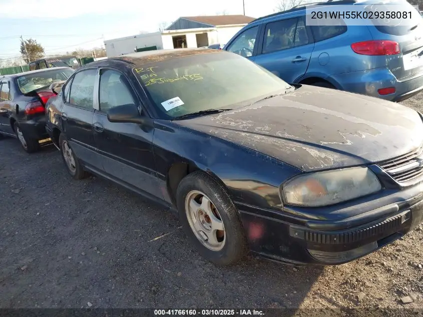2002 Chevrolet Impala Ls VIN: 2G1WH55K029358081 Lot: 41766160