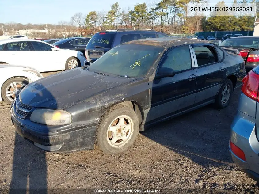 2002 Chevrolet Impala Ls VIN: 2G1WH55K029358081 Lot: 41766160