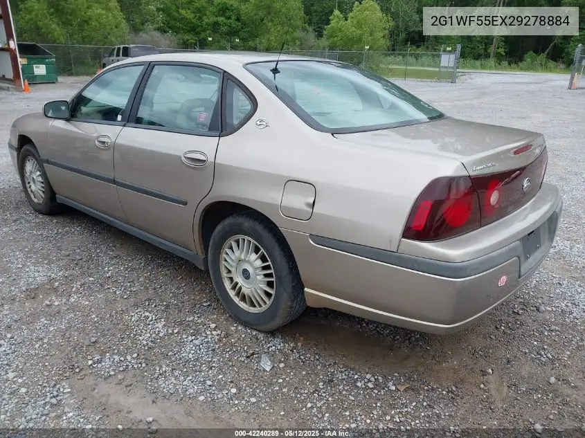 2002 Chevrolet Impala VIN: 2G1WF55EX29278884 Lot: 42240289