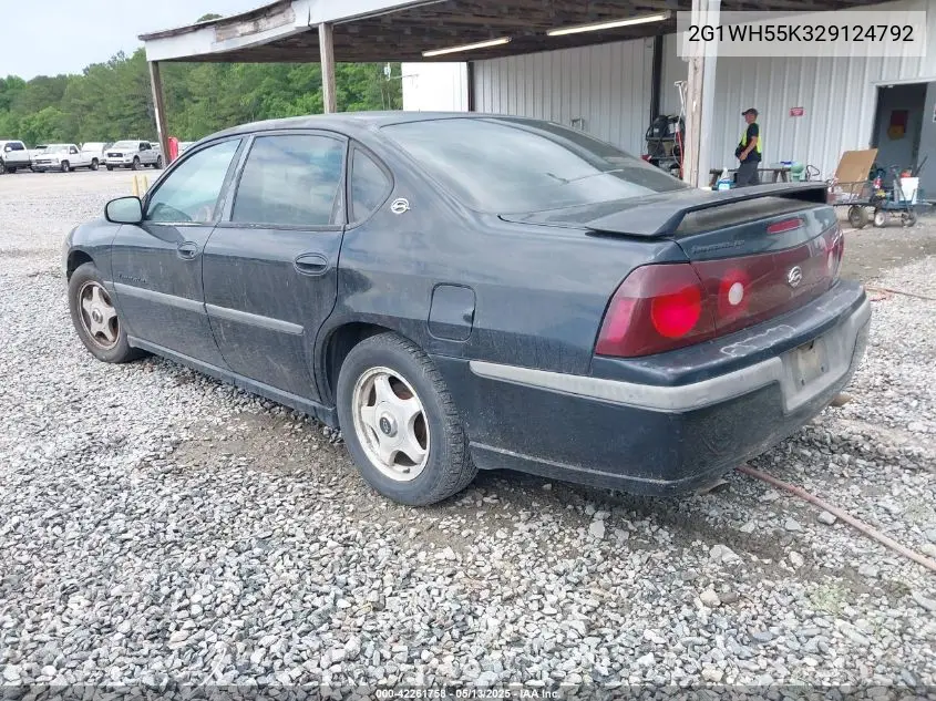 2002 Chevrolet Impala Ls VIN: 2G1WH55K329124792 Lot: 42261758