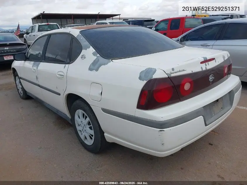 2002 Chevrolet Impala VIN: 2G1WF52E529251371 Lot: 42559843