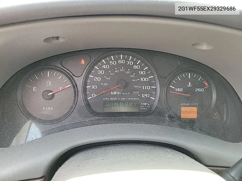 2002 Chevrolet Impala VIN: 2G1WF55EX29329686 Lot: 42631409