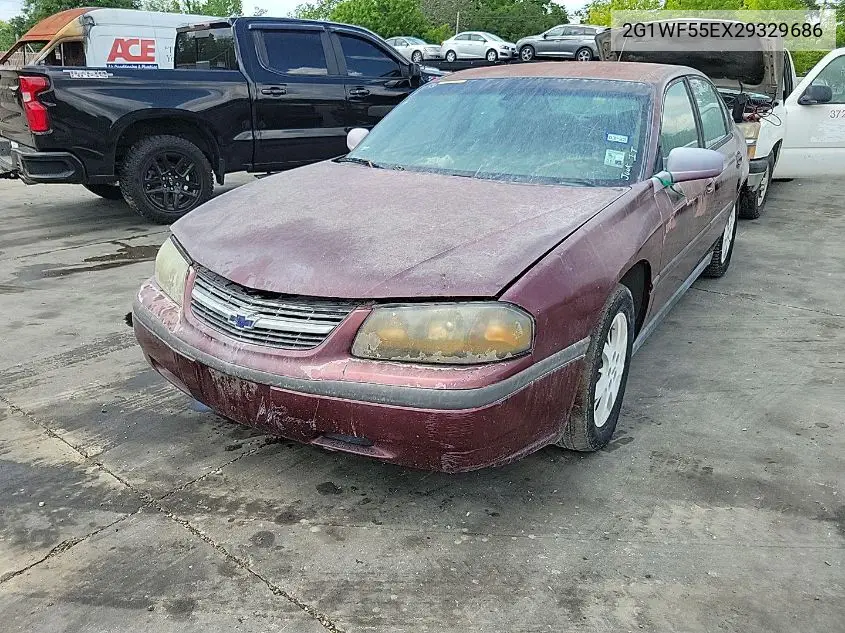 2002 Chevrolet Impala VIN: 2G1WF55EX29329686 Lot: 42631409