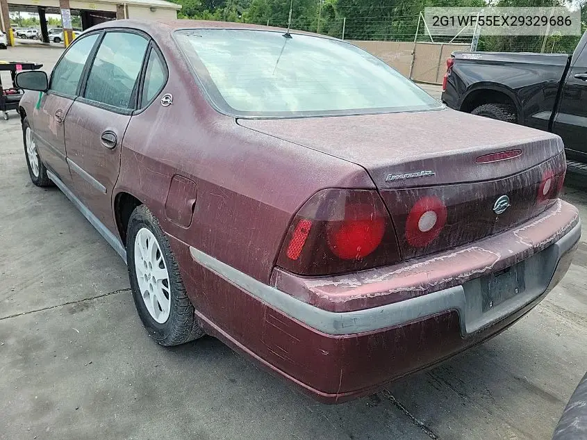 2002 Chevrolet Impala VIN: 2G1WF55EX29329686 Lot: 42631409