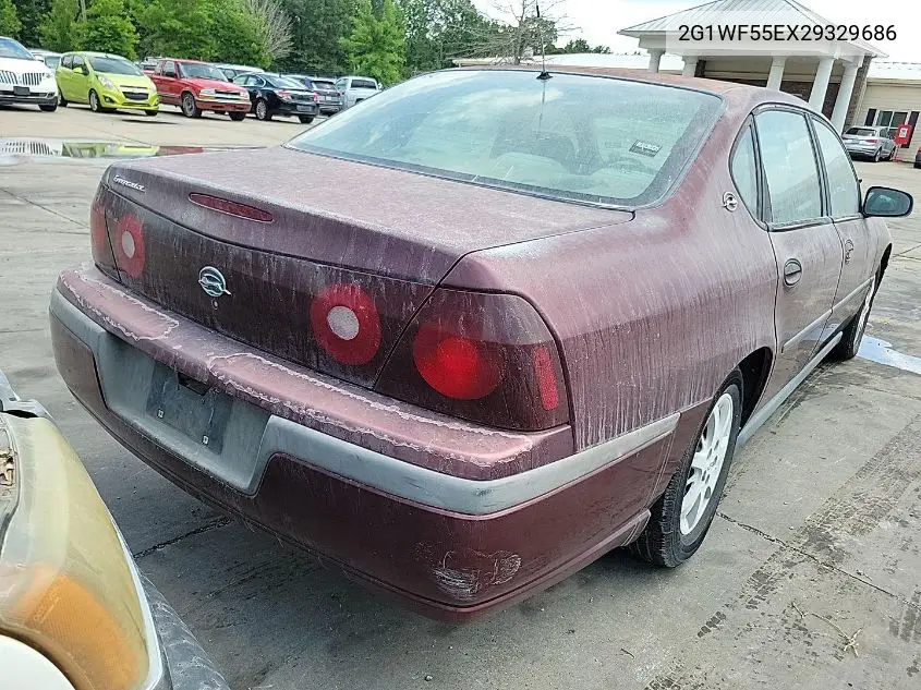 2002 Chevrolet Impala VIN: 2G1WF55EX29329686 Lot: 42631409