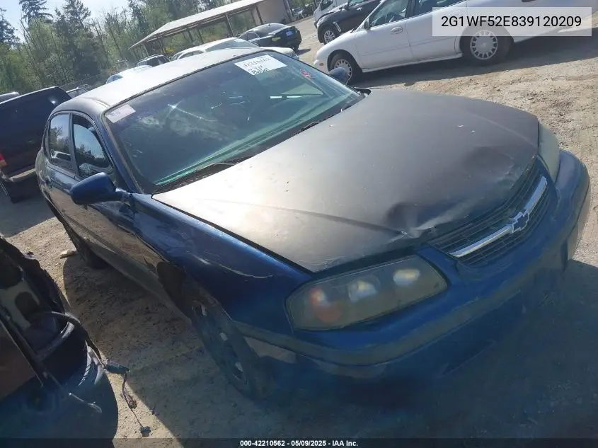 2003 Chevrolet Impala VIN: 2G1WF52E839120209 Lot: 42210562