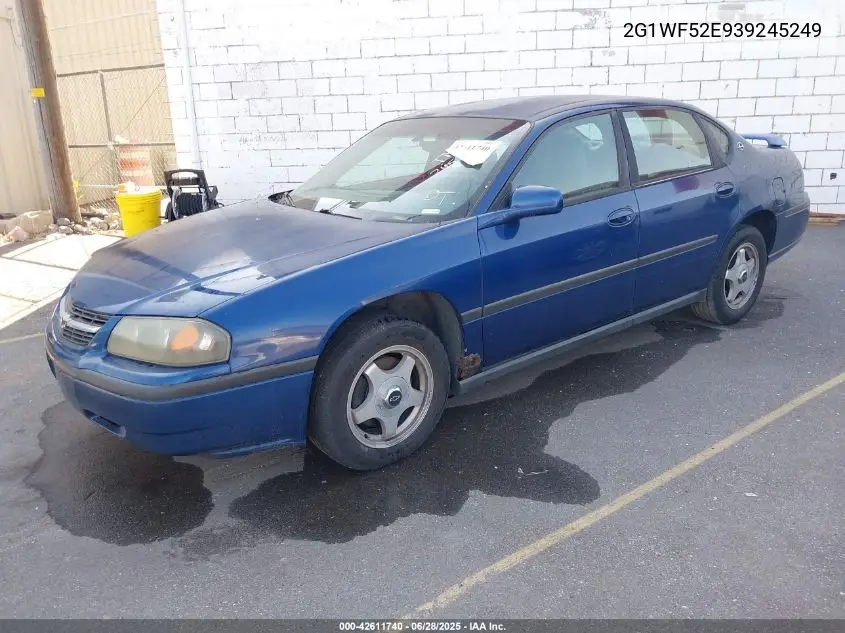 2003 Chevrolet Impala VIN: 2G1WF52E939245249 Lot: 42611740