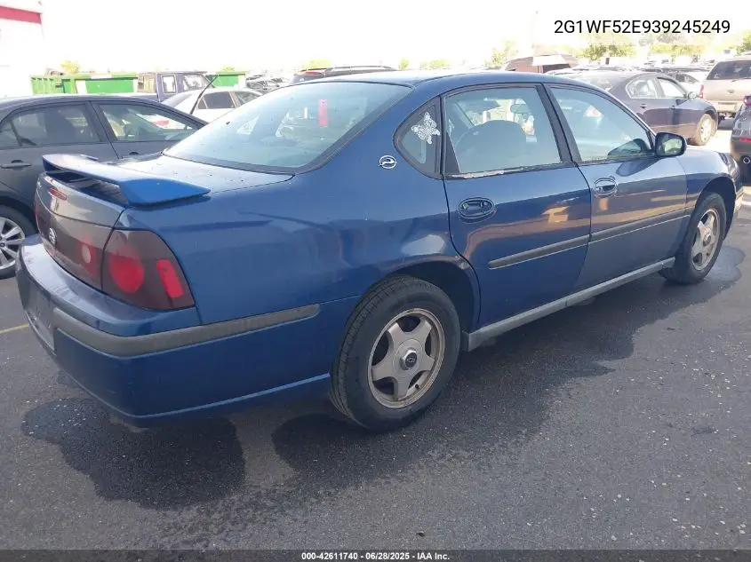 2003 Chevrolet Impala VIN: 2G1WF52E939245249 Lot: 42611740