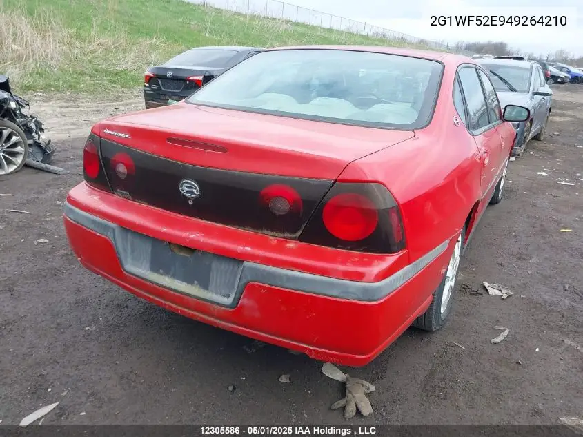 2004 Chevrolet Impala VIN: 2G1WF52E949264210 Lot: 12305586