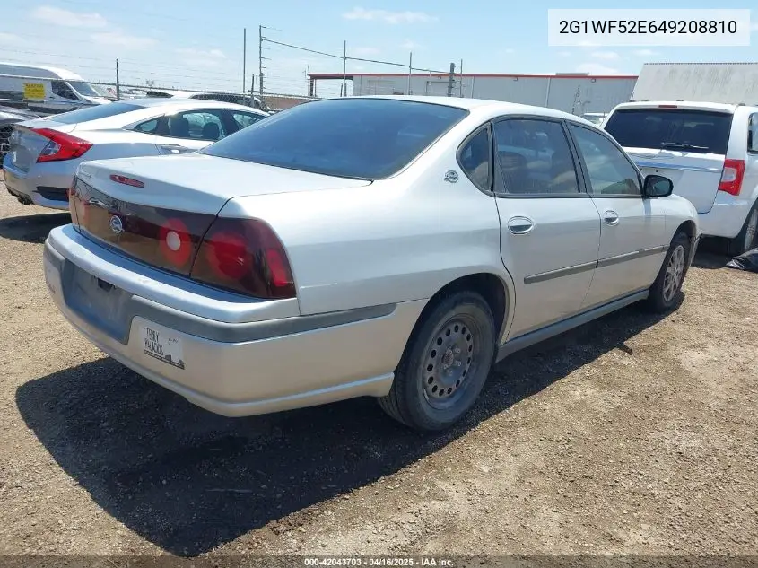 2004 Chevrolet Impala VIN: 2G1WF52E649208810 Lot: 42043703