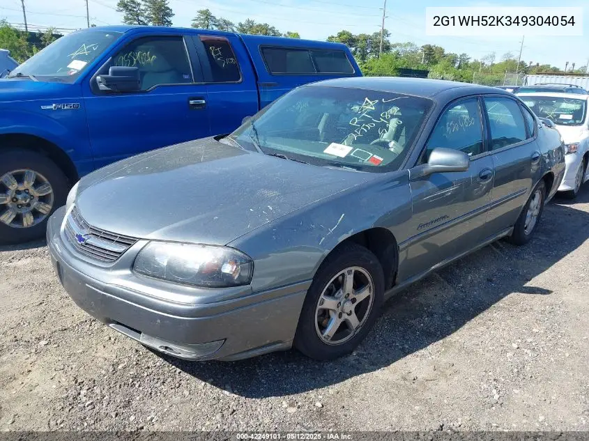 2004 Chevrolet Impala Ls VIN: 2G1WH52K349304054 Lot: 42249101