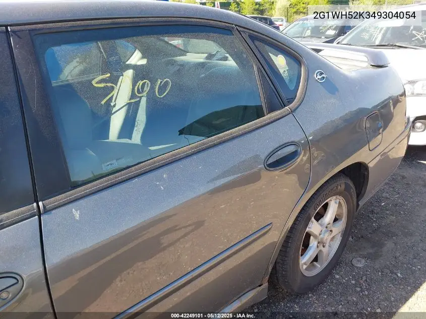 2004 Chevrolet Impala Ls VIN: 2G1WH52K349304054 Lot: 42249101