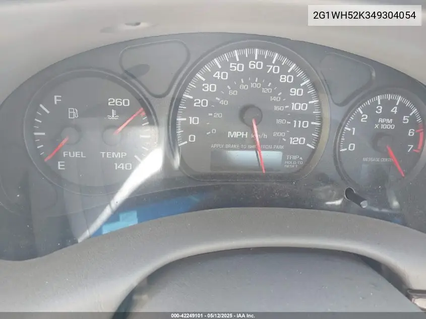 2004 Chevrolet Impala Ls VIN: 2G1WH52K349304054 Lot: 42249101