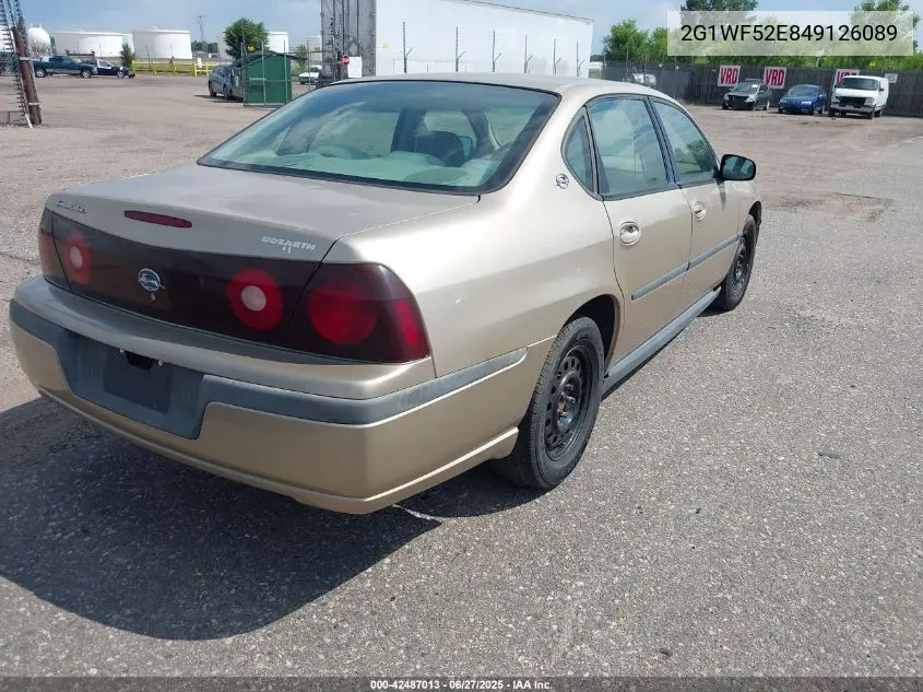2004 Chevrolet Impala VIN: 2G1WF52E849126089 Lot: 42487013
