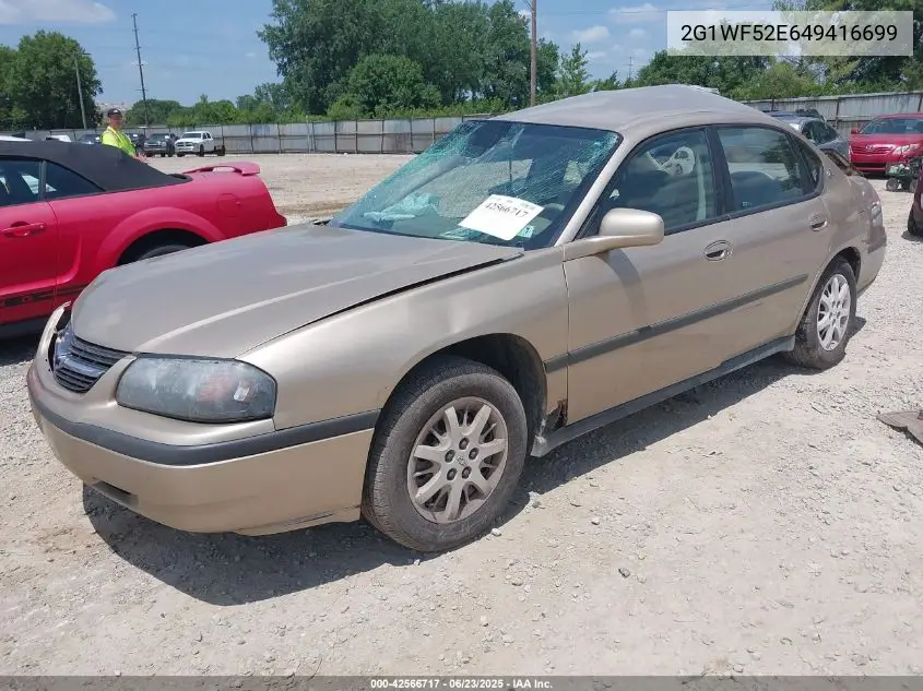 2004 Chevrolet Impala VIN: 2G1WF52E649416699 Lot: 42566717