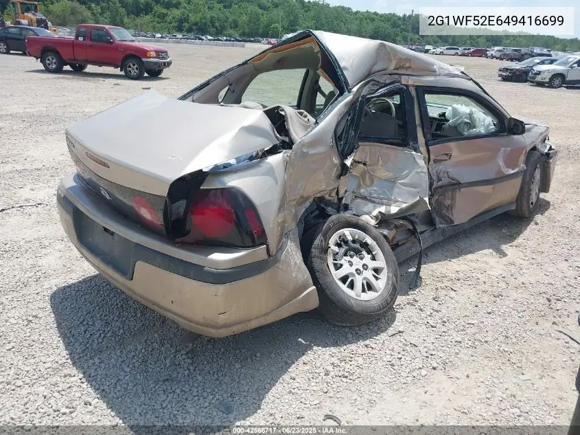 2004 Chevrolet Impala VIN: 2G1WF52E649416699 Lot: 42566717
