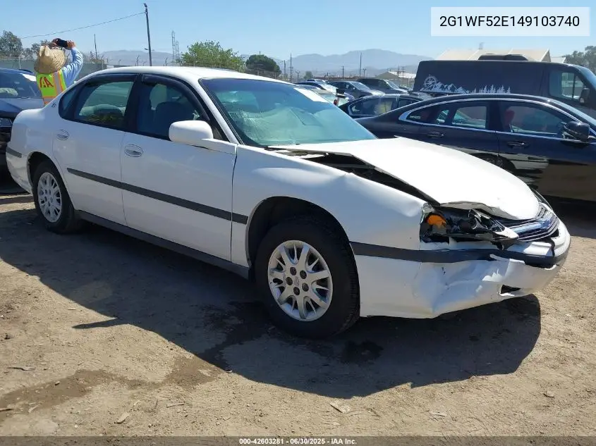 2004 Chevrolet Impala VIN: 2G1WF52E149103740 Lot: 42603281