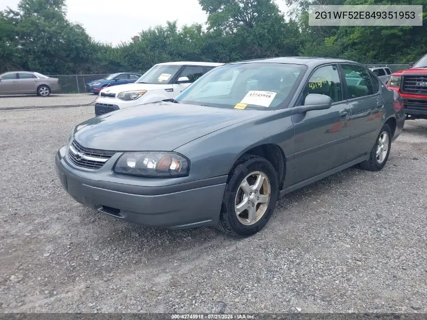 2004 Chevrolet Impala VIN: 2G1WF52E849351953 Lot: 42745918