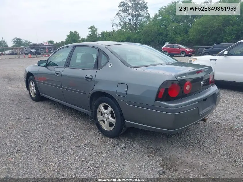 2004 Chevrolet Impala VIN: 2G1WF52E849351953 Lot: 42745918