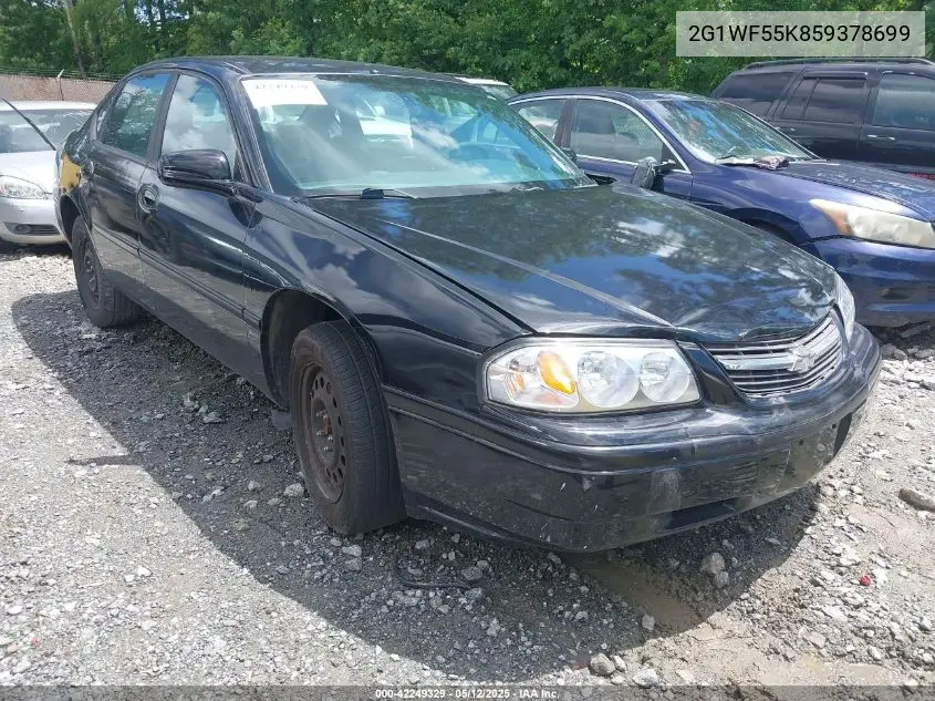 2005 Chevrolet Impala Police VIN: 2G1WF55K859378699 Lot: 42249329