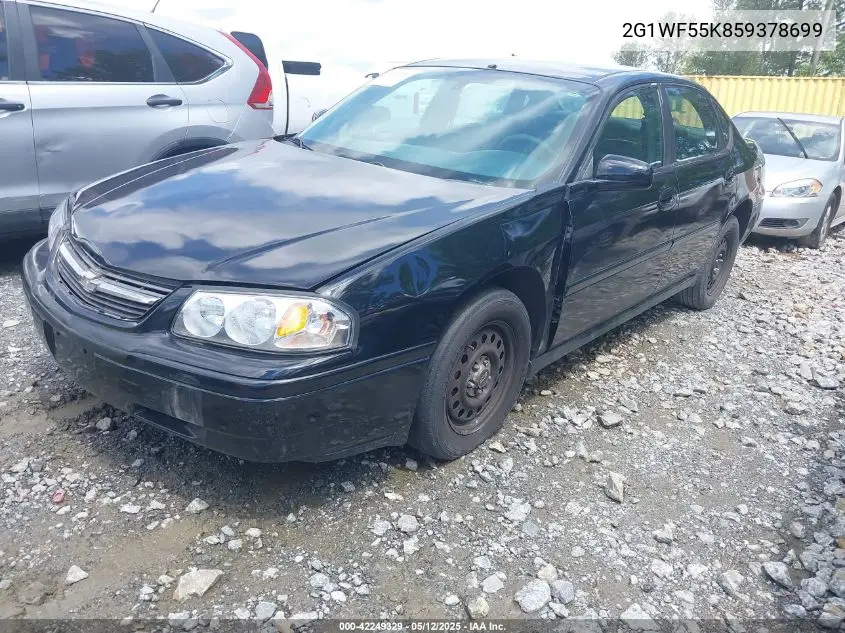 2005 Chevrolet Impala Police VIN: 2G1WF55K859378699 Lot: 42249329