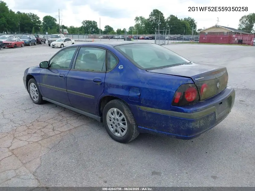 2005 Chevrolet Impala VIN: 2G1WF52E559350258 Lot: 42542756