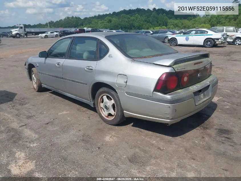 2005 Chevrolet Impala VIN: 2G1WF52E059115556 Lot: 42562847