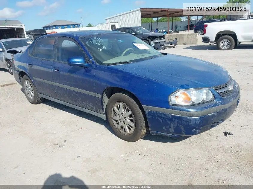 2005 Chevrolet Impala Police VIN: 2G1WF52K459303325 Lot: 42569244