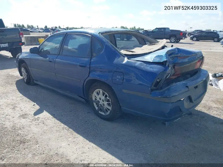 2005 Chevrolet Impala Police VIN: 2G1WF52K459303325 Lot: 42569244