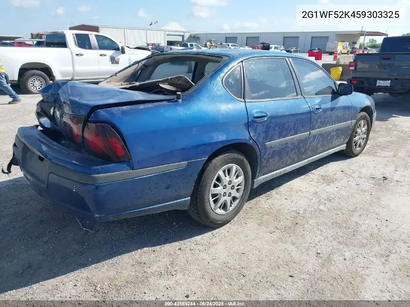 2005 Chevrolet Impala Police VIN: 2G1WF52K459303325 Lot: 42569244