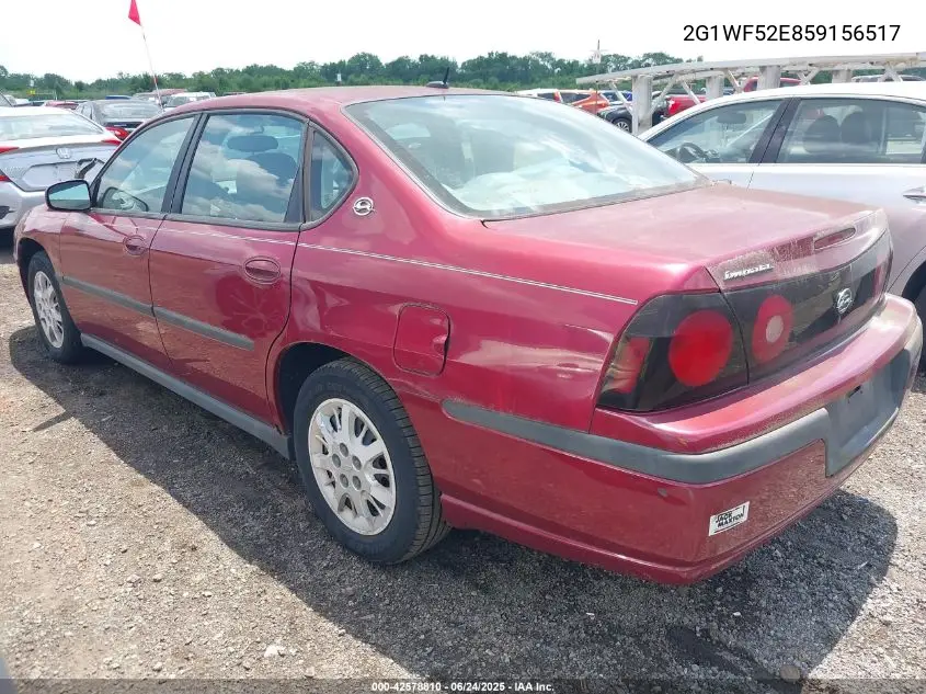 2005 Chevrolet Impala VIN: 2G1WF52E859156517 Lot: 42578810