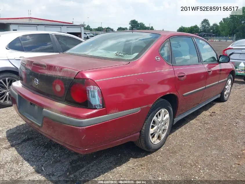 2005 Chevrolet Impala VIN: 2G1WF52E859156517 Lot: 42578810