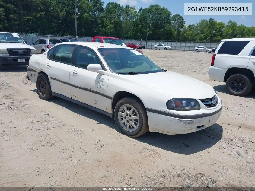 2005 Chevrolet Impala Police VIN: 2G1WF52K859293415 Lot: 42579562