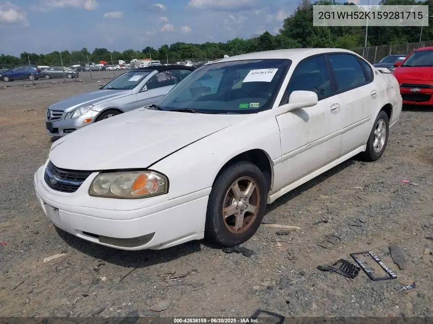 2005 Chevrolet Impala Ls VIN: 2G1WH52K159281715 Lot: 42636159