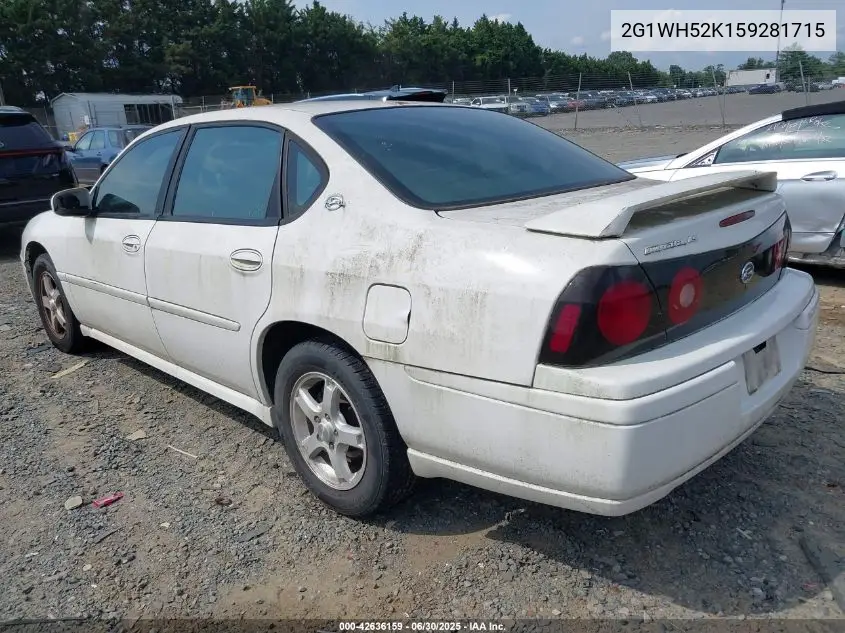 2005 Chevrolet Impala Ls VIN: 2G1WH52K159281715 Lot: 42636159