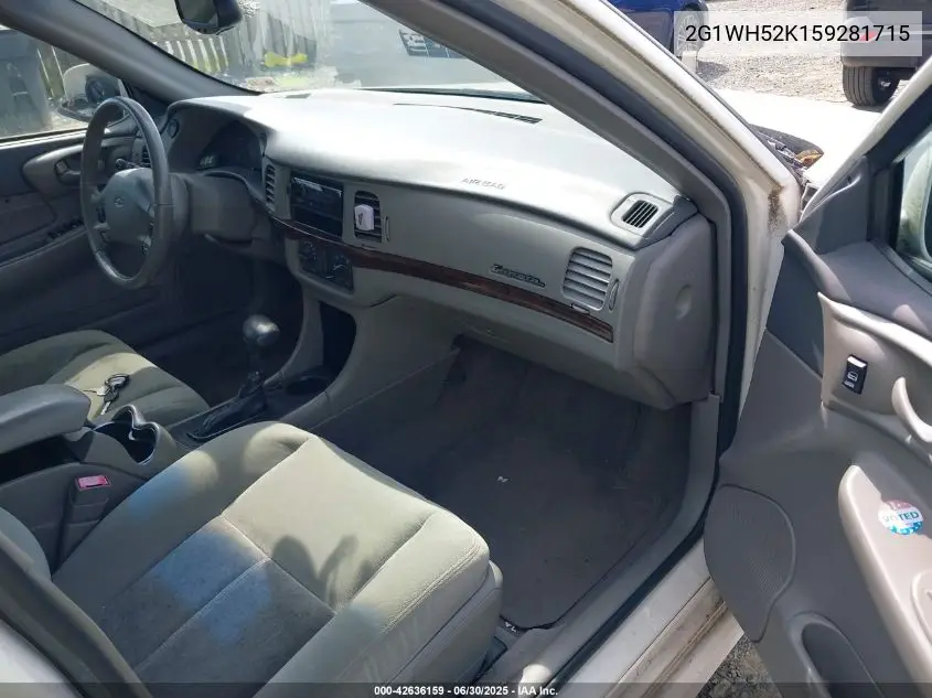 2005 Chevrolet Impala Ls VIN: 2G1WH52K159281715 Lot: 42636159