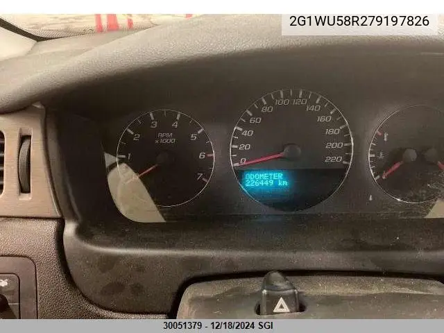 2007 Chevrolet Impala Ltz VIN: 2G1WU58R279197826 Lot: 30051379