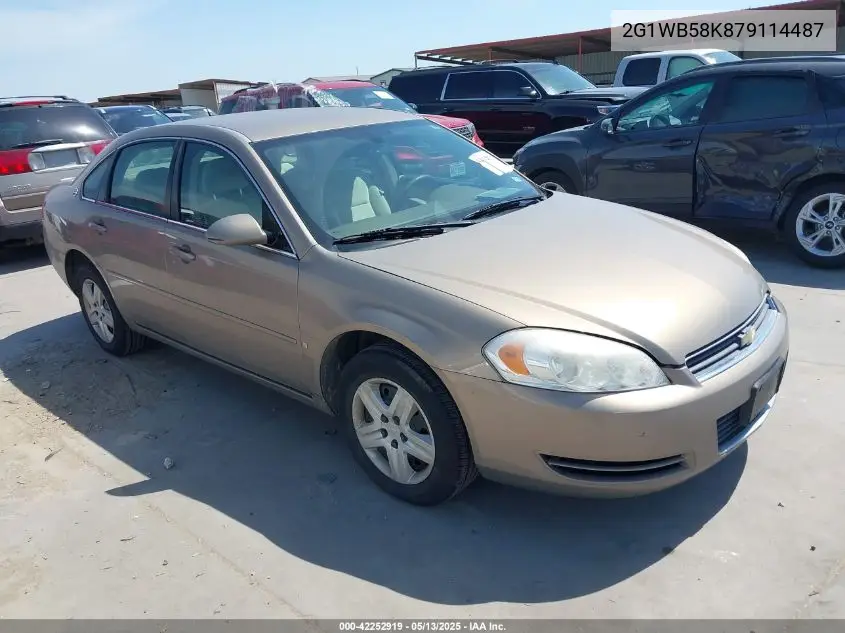 2007 Chevrolet Impala Ls VIN: 2G1WB58K879114487 Lot: 42252919