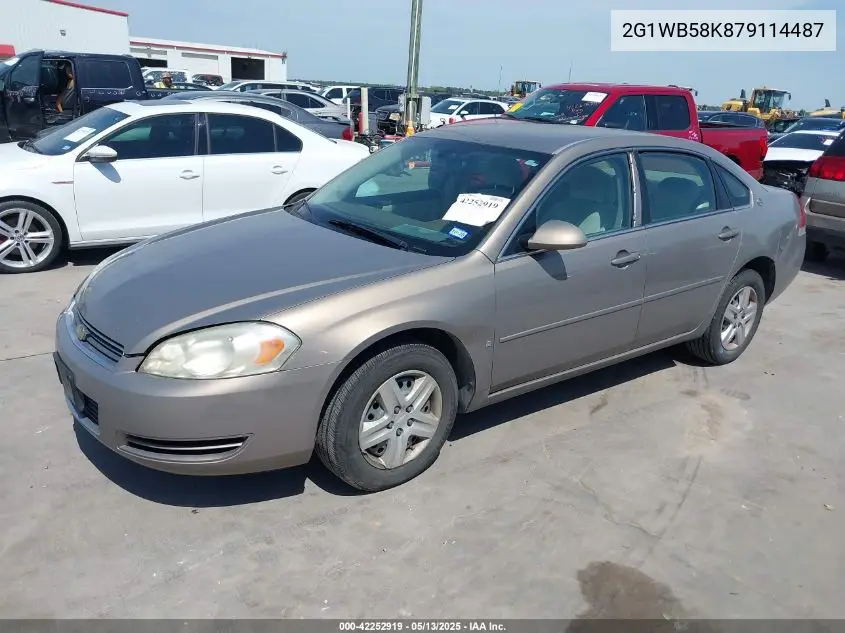 2007 Chevrolet Impala Ls VIN: 2G1WB58K879114487 Lot: 42252919