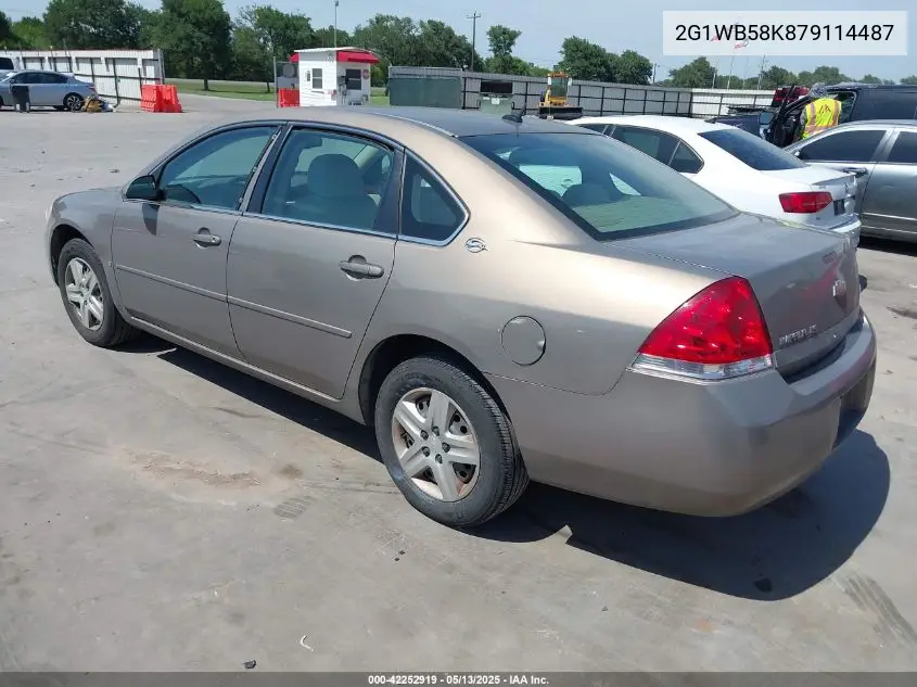 2007 Chevrolet Impala Ls VIN: 2G1WB58K879114487 Lot: 42252919