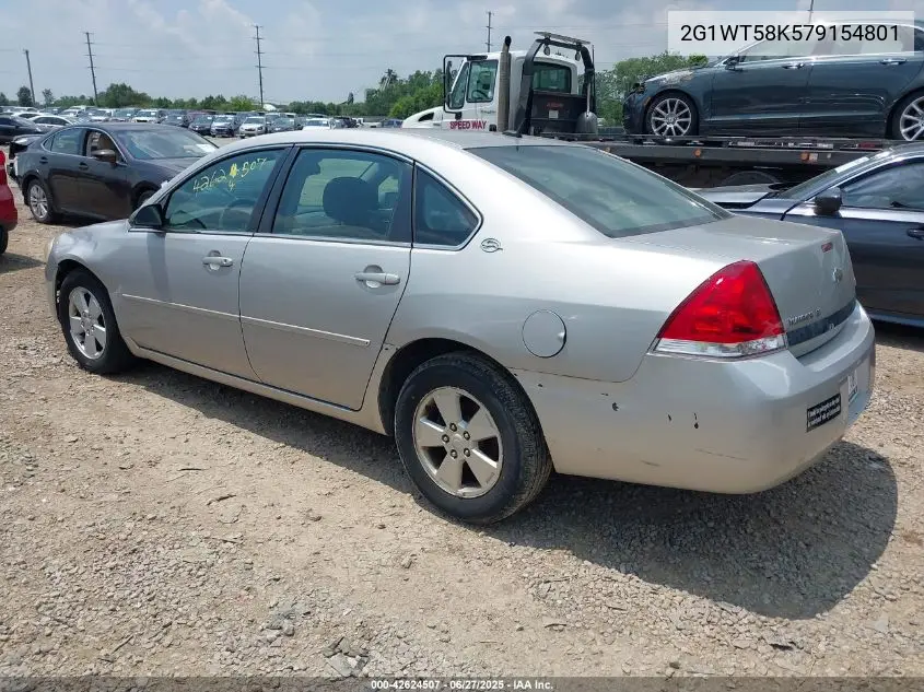 2007 Chevrolet Impala Lt VIN: 2G1WT58K579154801 Lot: 42624507