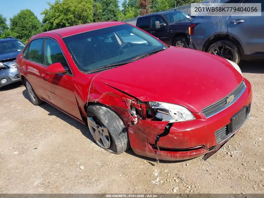 2007 Chevrolet Impala Ls VIN: 2G1WB58K779404056 Lot: 42626876