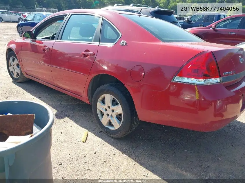 2007 Chevrolet Impala Ls VIN: 2G1WB58K779404056 Lot: 42626876